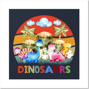 Cute Baby Dinosaurs Posters and Art